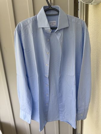 Artigiano Asoni Hemd hellblau Grösse 39 15 1/2 Baumwolle