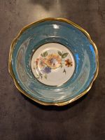 Schale/Schüssel blau-türkis mit Goldrand, 25 cm