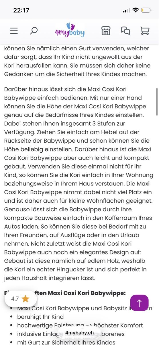 Maxi-Cosi Bascules & balançoires: Maxi Cosi Babywippe – D'occasion à Jona par ma__rq9p 6