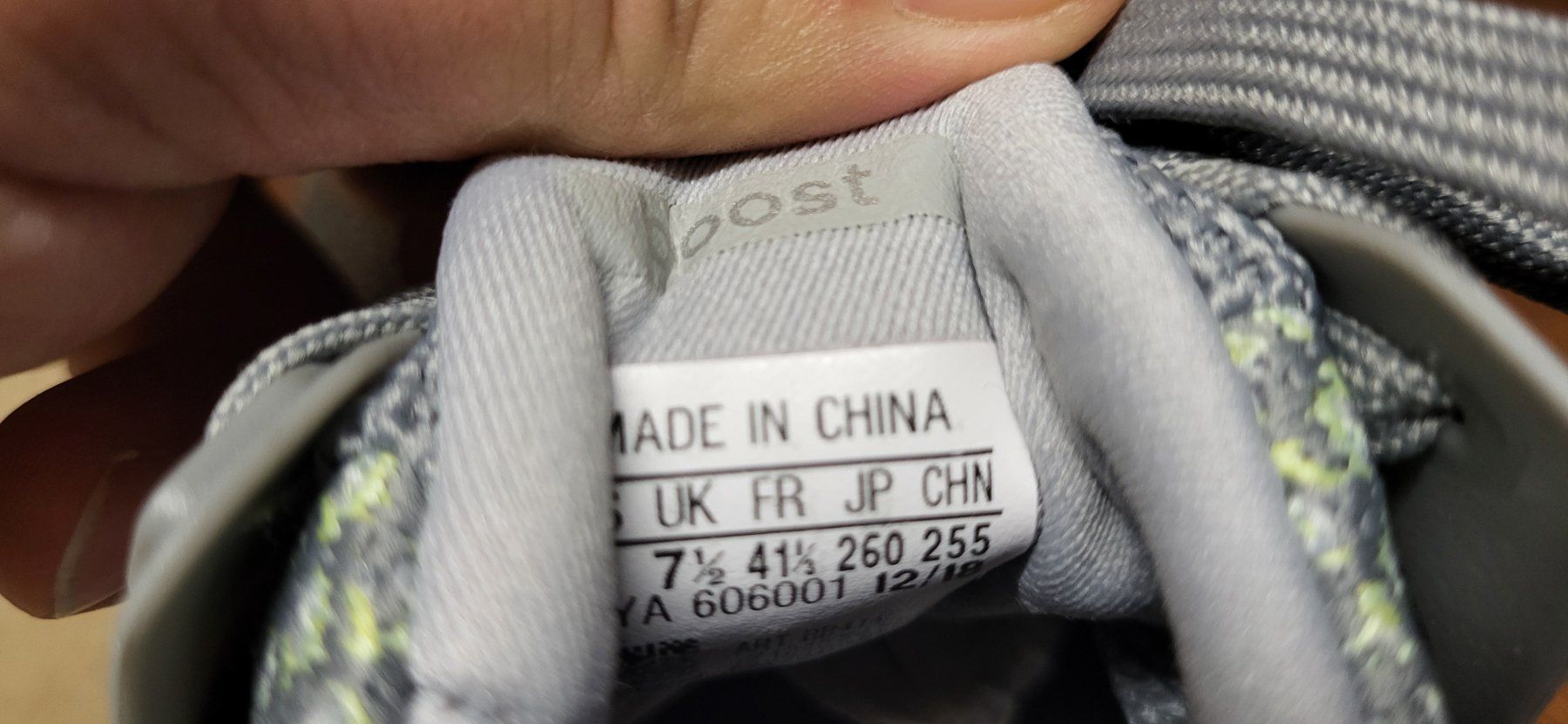 Scarpe da uomo: adidas Ultra Boost Grise Vert – Nuovo e nell'imballaggio originale da Chêne-Bourg venduto da ondazul 3