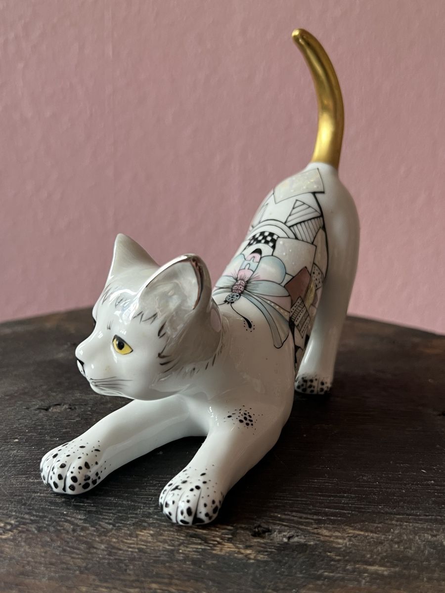 Figuren: Porzellan-Katze, Handbemalt – Gebraucht aus Zürich von juergarno 2
