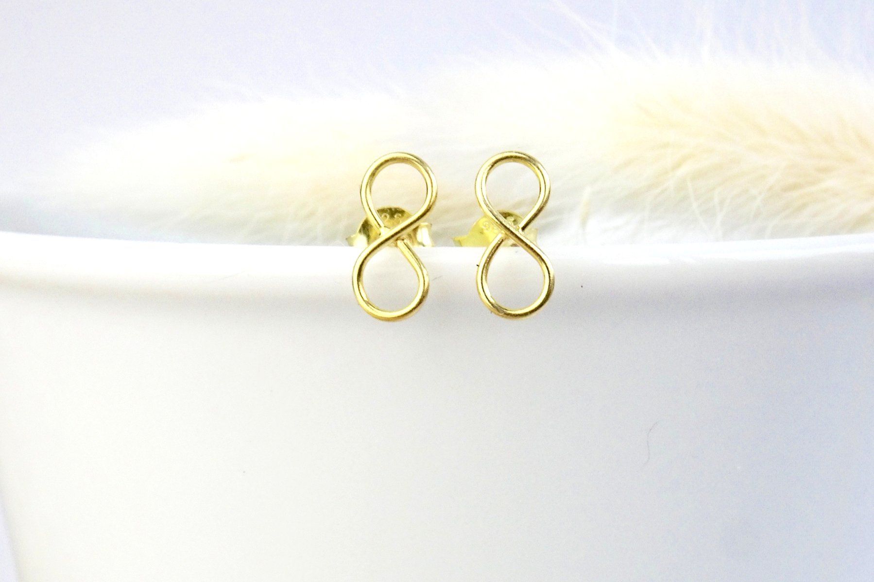 Orecchini pendenti & Orecchini a lobo: Infinity Ohrringe 925 Silber 14k vergoldet – Nuovo e nell'imballaggio originale da Stallikon venduto da Bergli18 8