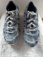 Sneaker Jeans Optik blau mit Luftpolster gebrauchter Zustand