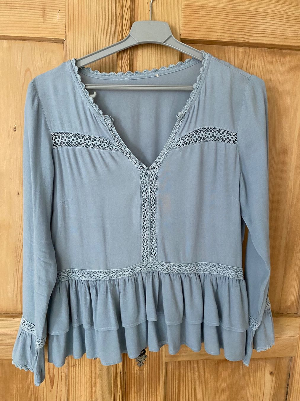 Camicette: Bluse, 38, Blau mit Spitze – Usato da Eiken venduto da jessycat01
