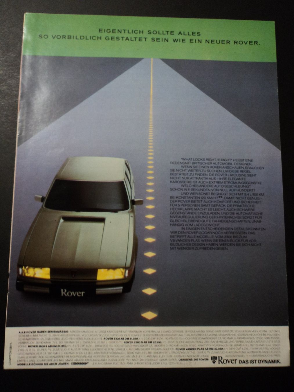 Rover Documenti: Prospekt Werbung Rover 1977 – Usato da Schwarzenburg venduto da modelCARama 1