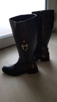 Damenstiefel schwarz aus Leder