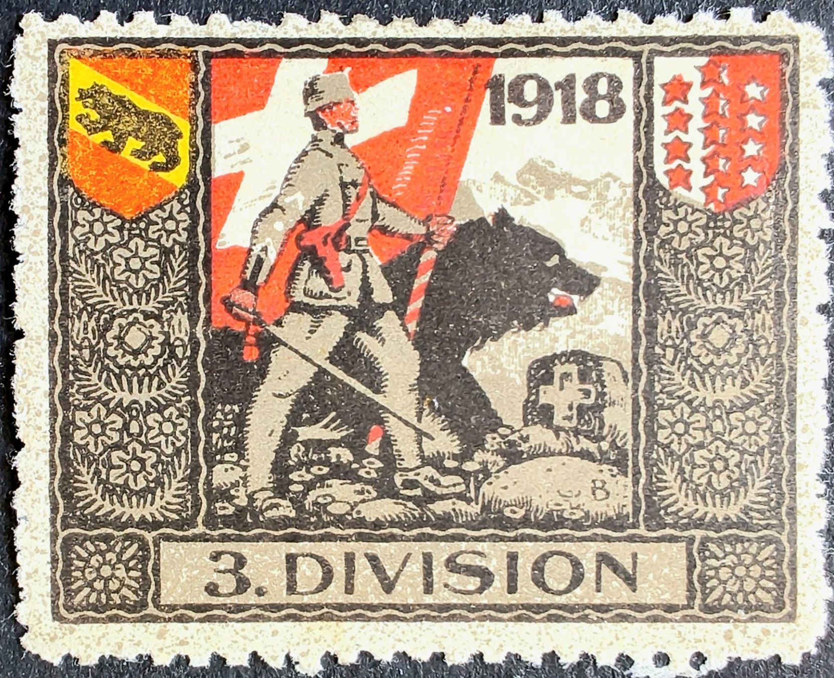 Tutti i francobolli: 3. Division, braun, 1.WK, Wi 3.Div 109 – Usato da Niederuzwil venduto da LichtPhil