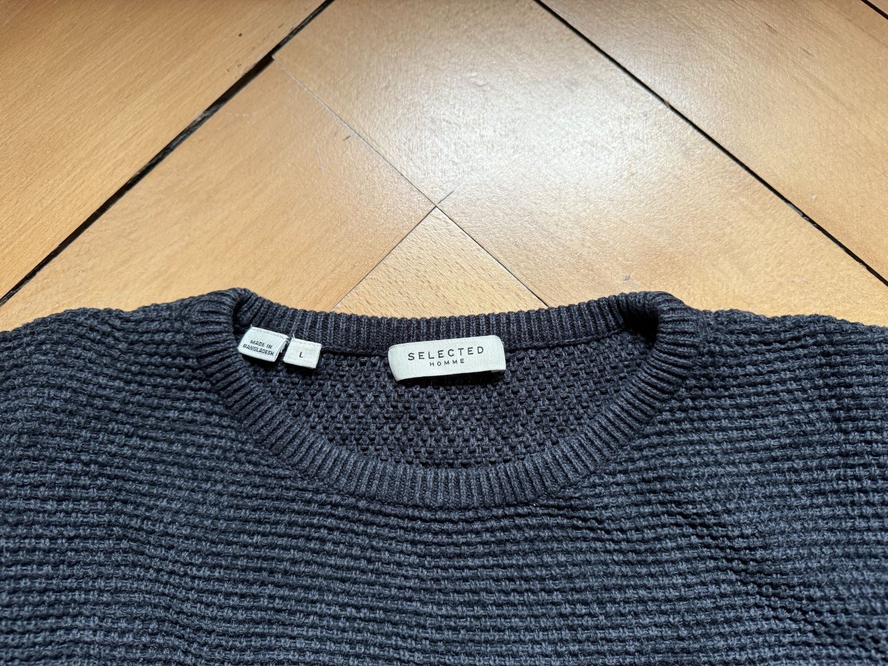 Selected Pullover & Sweatshirts: SELECTED - Strickpullover dunkelgrau L – Gebraucht aus Zürich von Diazaio 1