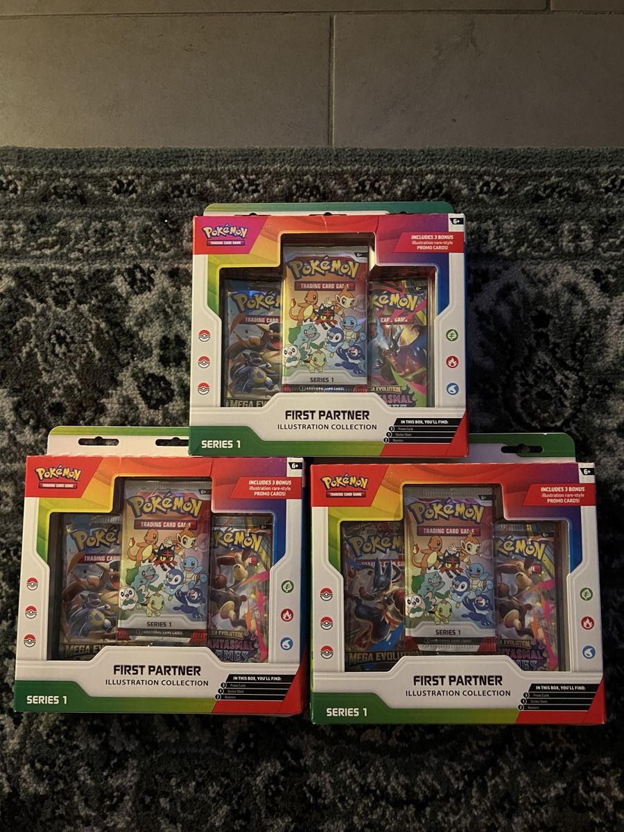 Pokémon Carte collezionabili: 3x Pokemon First Partner Illustration Collection Series 1 – Nuovo e nell'imballaggio originale da Villmergen venduto da Rigiflitzer