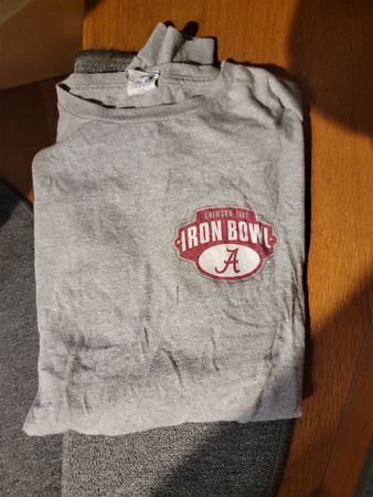 Herren T-Shirt Grösse L "Iron Bowl" 2015 Grau Langarm
58
