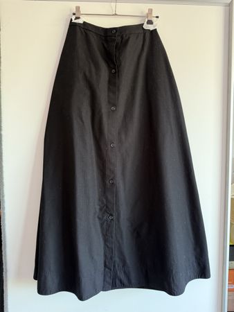 Original Totême Maxirock Baumwolle schwarz, 34/S