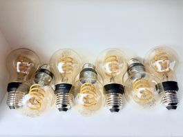7 Philips Hue E27 Filament Lampen + Lichstschalter