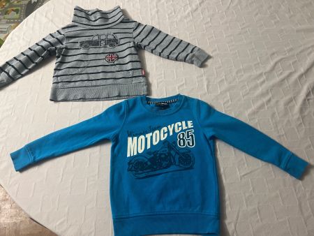 2er Set Kinder Pullover 1x Moto, 1x Auto, Gr. 104