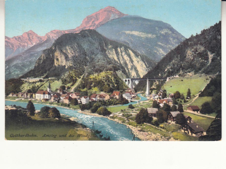 Cartoline postali: Amsteg ca. 1910 – Usato da Bürglen TG venduto da StampGraf