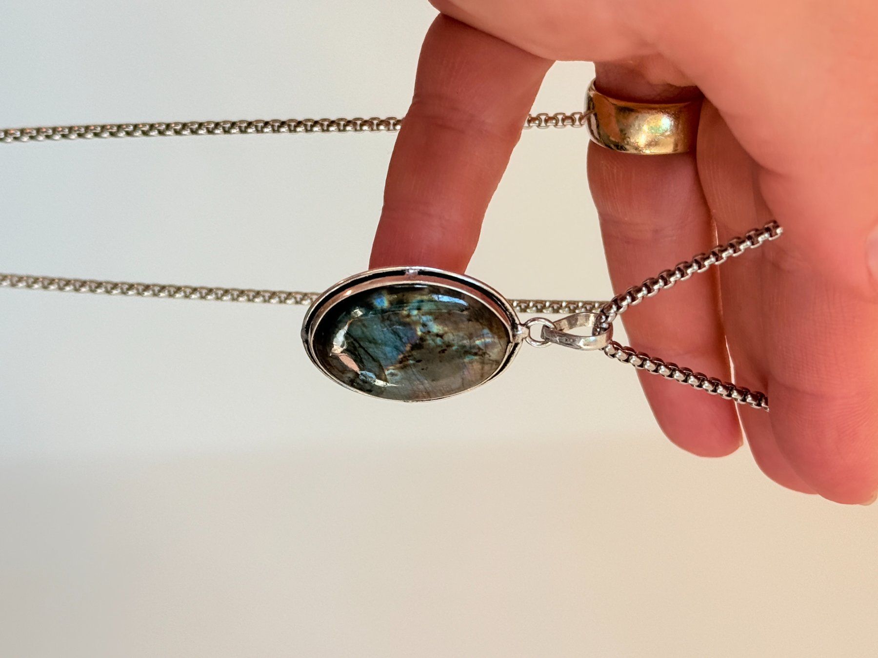 Ketten: Collier avec Labradorite – Neu und originalverpackt aus Genève von AWWA 8