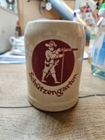 Bierkrug Schützengarten Steinzeug Vintage guter Zustand (T)