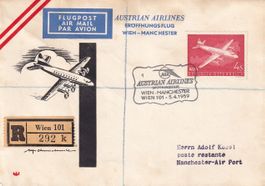 Erstflug AUA Wien - Manchester 1959