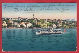 ZOLLIKON MIT DAMPFSCHIFF SPEER 1914