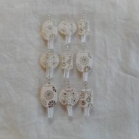 3D Sticker Lanternen Weiss Silber