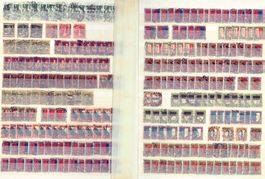 20 Seiten  Pro Juventute DOUBLETTEN auf ab J1-1938 (Q877)
