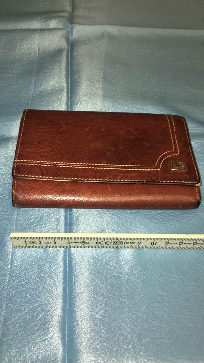 LEATHER ZENTRUM Portafoglio Donna In Vera Pelle Marrone – 8 Slot Carte, Scomparto Con Cerniera – Classico E Spazioso (17,5x10x2,5 Cm)