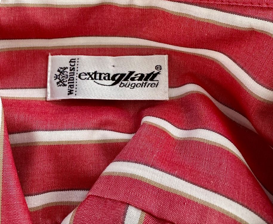 Rot-weiss gestreiftes Hemd von Walbusch, Grösse 45/46 (Gebraucht