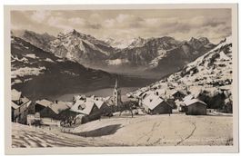 Amden mit Walensee, Glarneralpen, gelaufen 1935