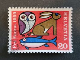 Timbre CH 1959 (9. III.) N° 345 - Pro-Fauna
