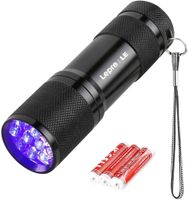 UV Taschenlampe 395nm Mini Lampe 3 AAA Batterien 9 LEDs