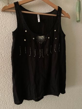 festliches Sommertop schwarz,  chicoree xs