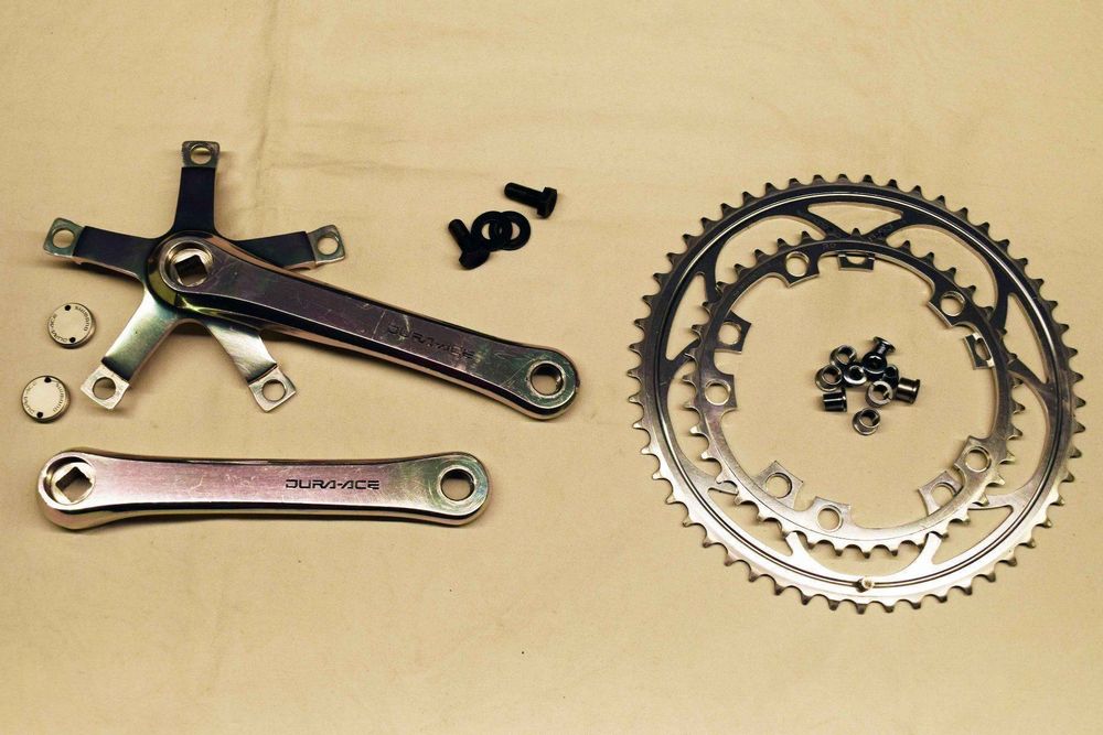 Pédalier Shimano Dura Ace FC-7402 – Bras Manivelle 170 Mm, Côté Entraînement, Pédalier Complet Avec Plateau (occasion)