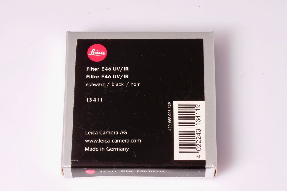 Leica filtre E39 CR 1.5 UV et protection objectif