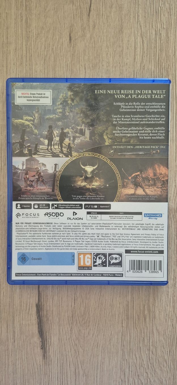 Spiele: A plague tale legacy - RESONNANCE - PS5 – Neu (gemäss Beschreibung) aus Thônex von Sebabastien 2