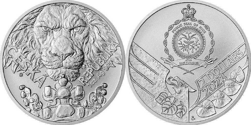 Tutti le monete: 1 OZ Silbermünze Tschechischer Löwe 2023 – Nuovo (secondo la descrizione) da Diepoldsau venduto da Unique-Coins