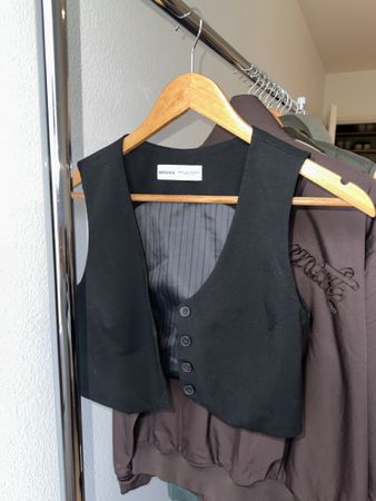 Bershka Weste, Schwarz, Gr. XS,