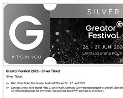 Greator Festival Ticket(s) - Silver Ticket - 26./27.06.2026
