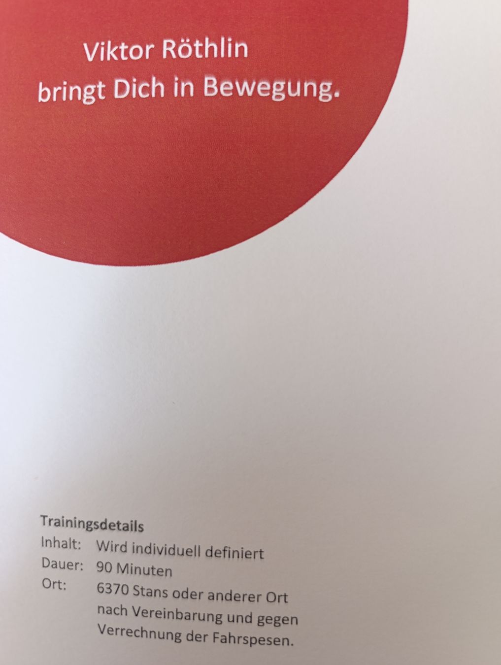Buoni: Persönliches Training mit Viktor Röthlin - 90 Min. in Stans – Nuovo e nell'imballaggio originale da Herzogenbuchsee venduto da Olioli2 1