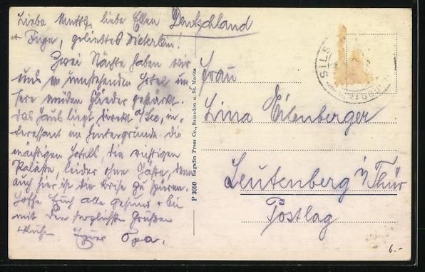Cartoline postali: St. Moritz, Pension, Restaurant Surlej – Usato da Berlin venduto da bartko-reher 1