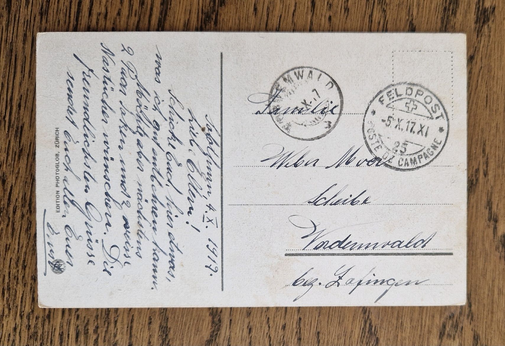 Cartoline postali: Solothurn Amtshausplatz, Feldpost 1917 – Usato da Ebikon venduto da Donar50 1