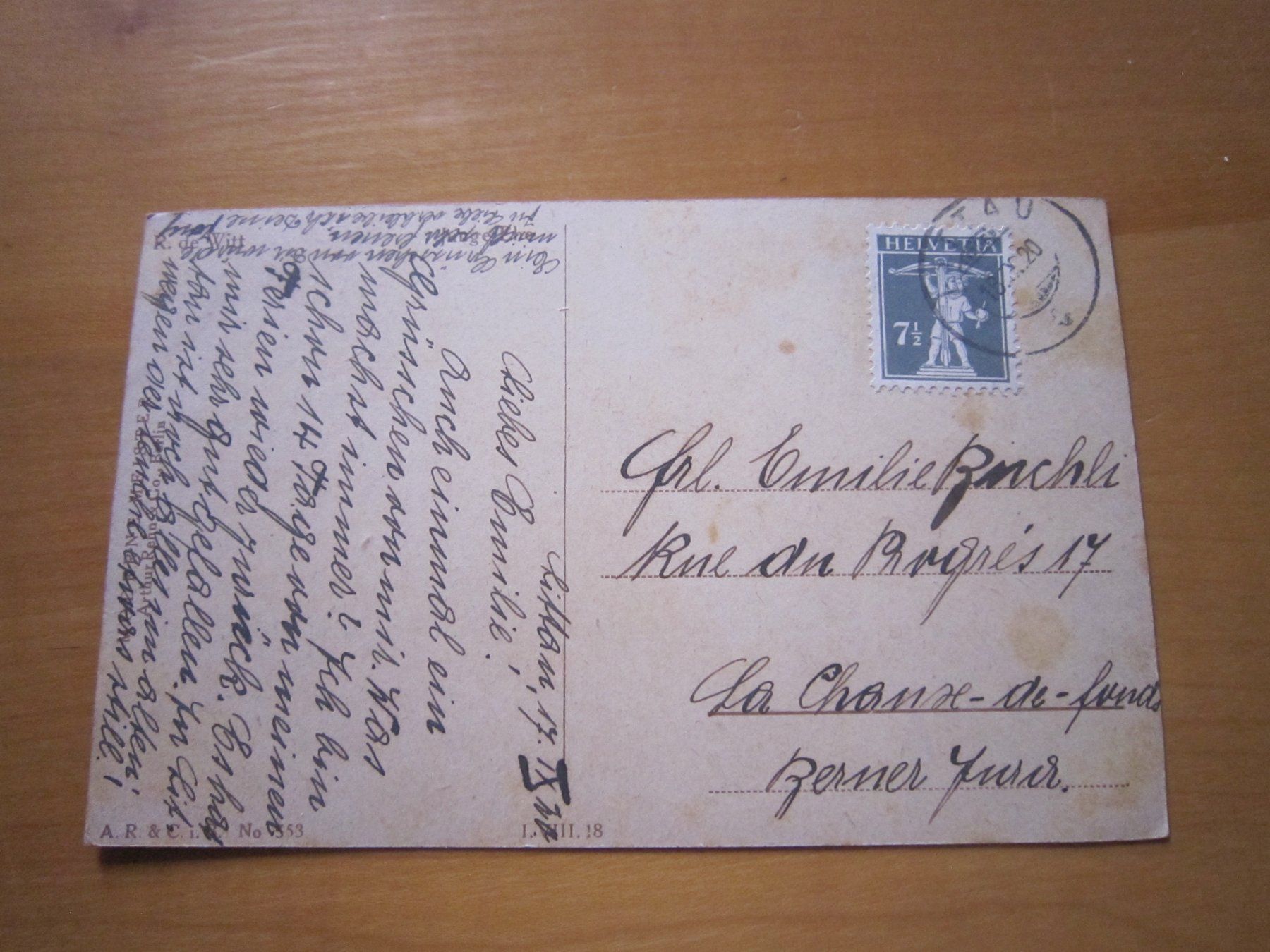 Cartoline postali: No 8 Postkarte PAAR 1920 – Usato da Gordola venduto da Polentaefung 1