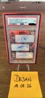 2024-25 Topps Gold UCC Yamal Pedri Gavi Triple Auto PSA 7