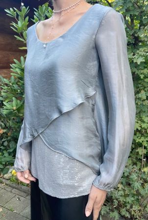 Exclusive blusa di seta-perfetto per feste M/L-nuovo