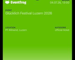 Glücklich Festival Luzern 2026 offizielle Ticket