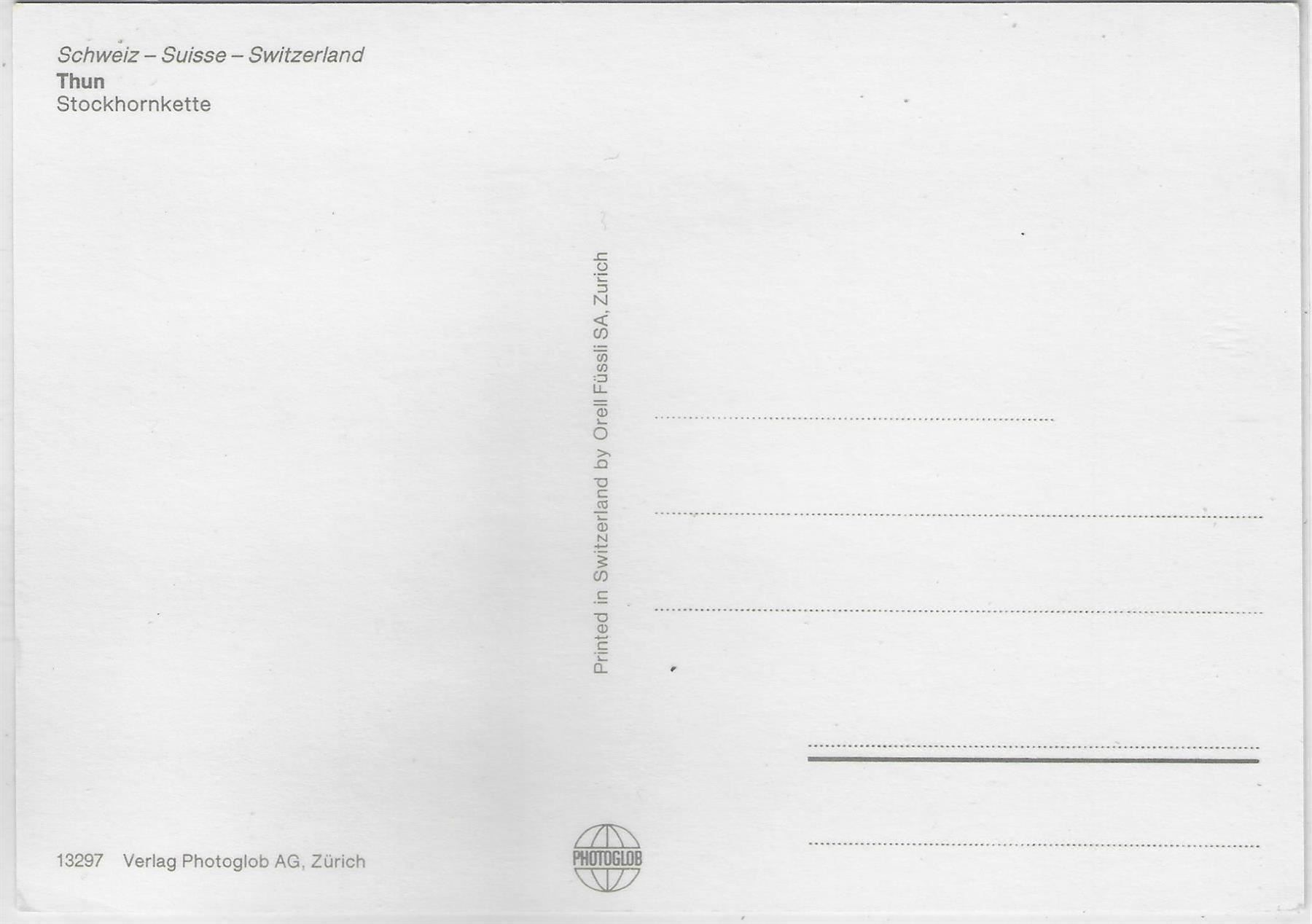 Cartoline postali: Thun - Generalansicht – Usato da Ettingen venduto da Kartenplanet 1