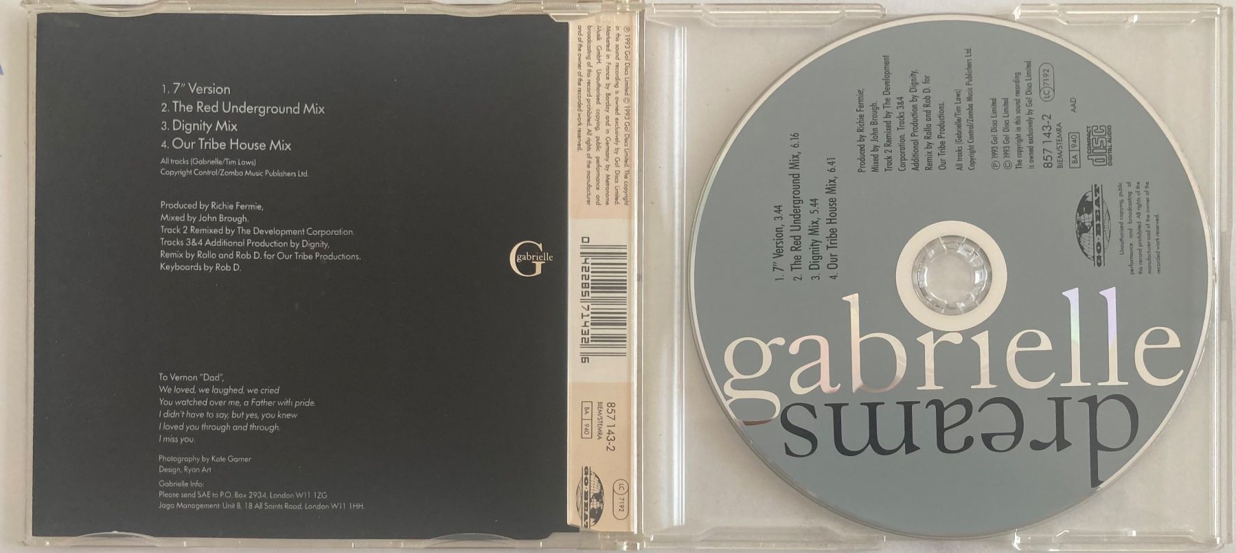 CDs: GABRIELLE - DREAMS – D'occasion à Poliez-Pittet par Newtown-Records 1