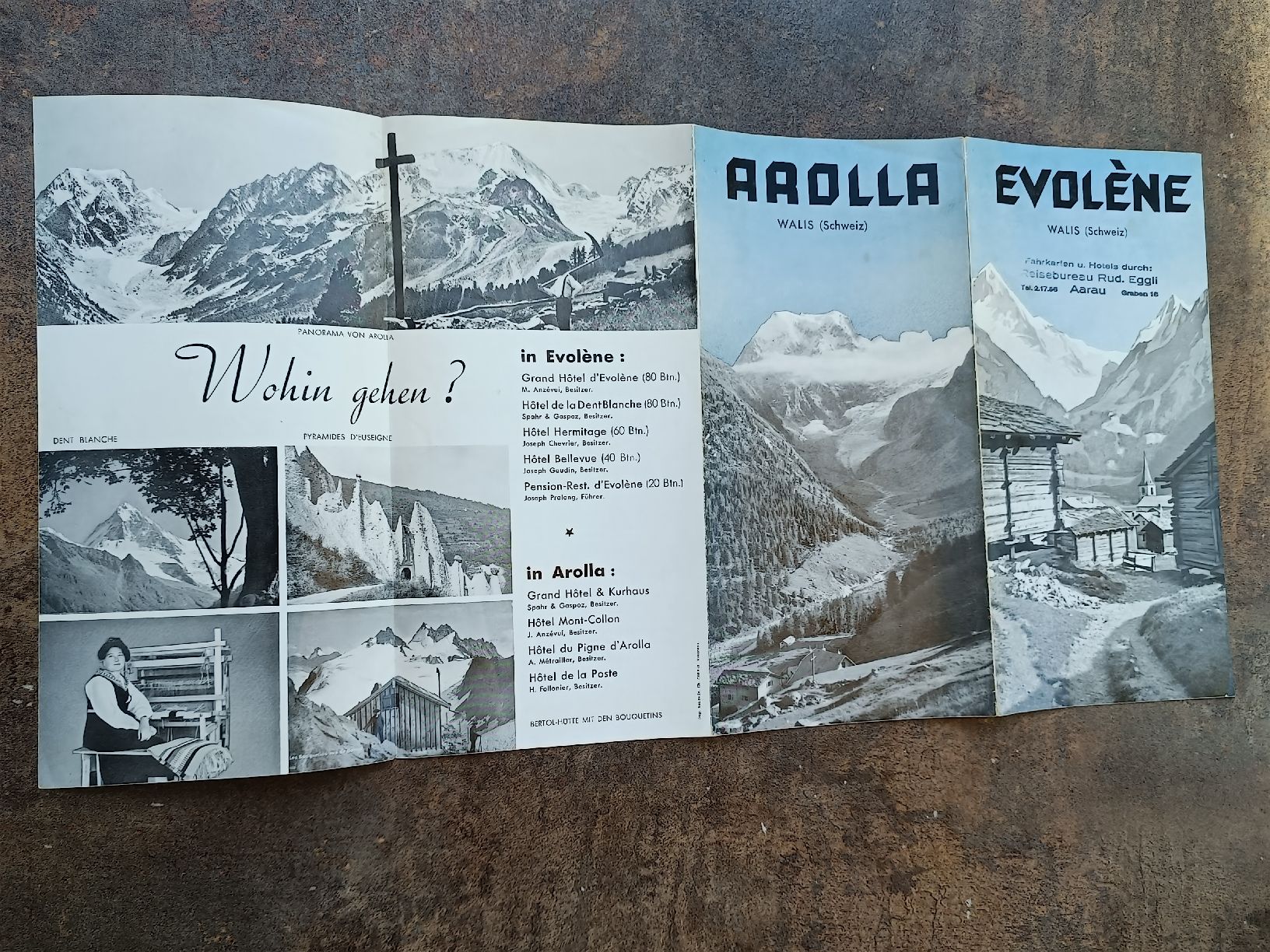 Documents: Alter Prospekt / Evolene - Arolla VS Ausgabe ca. 1939 – D'occasion à Brugg AG par Ente015 3