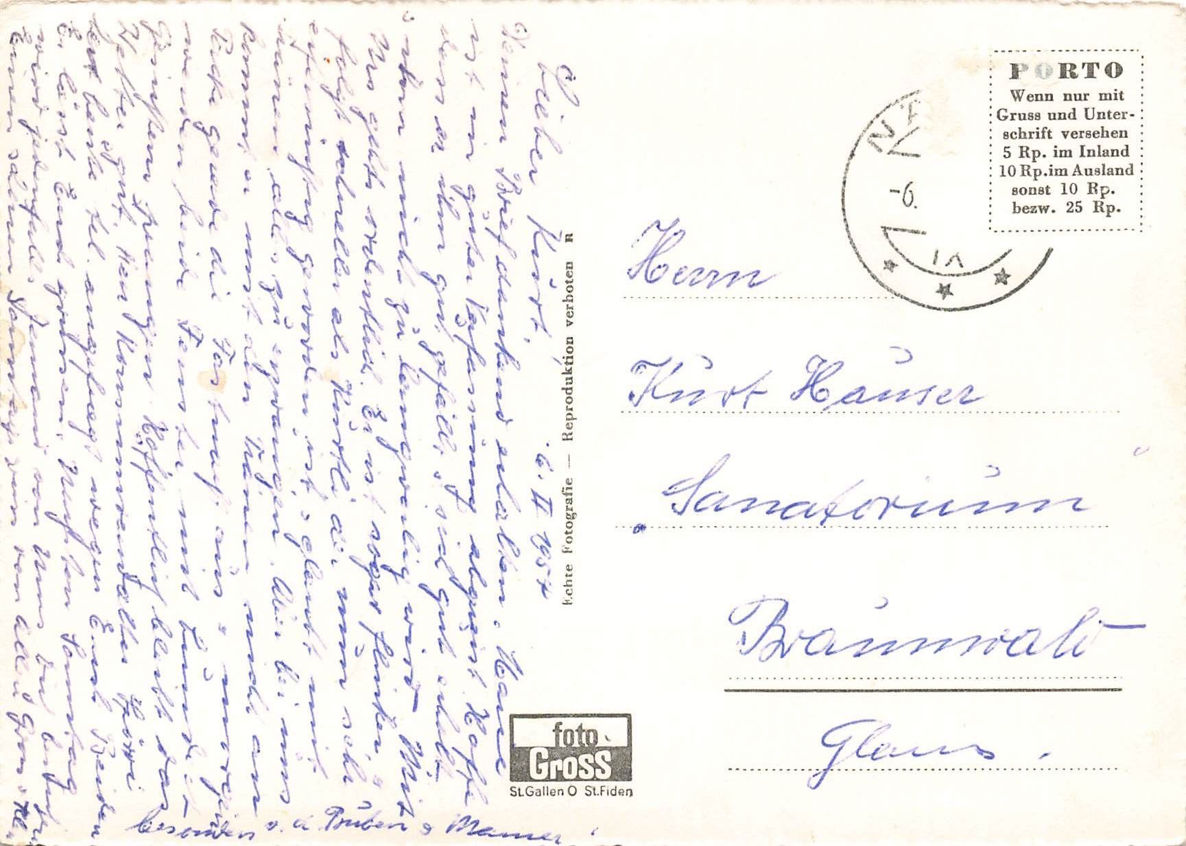 Cartoline postali: Näfets vom kerenzerberg G – Usato da Biasca venduto da Blenio71 1