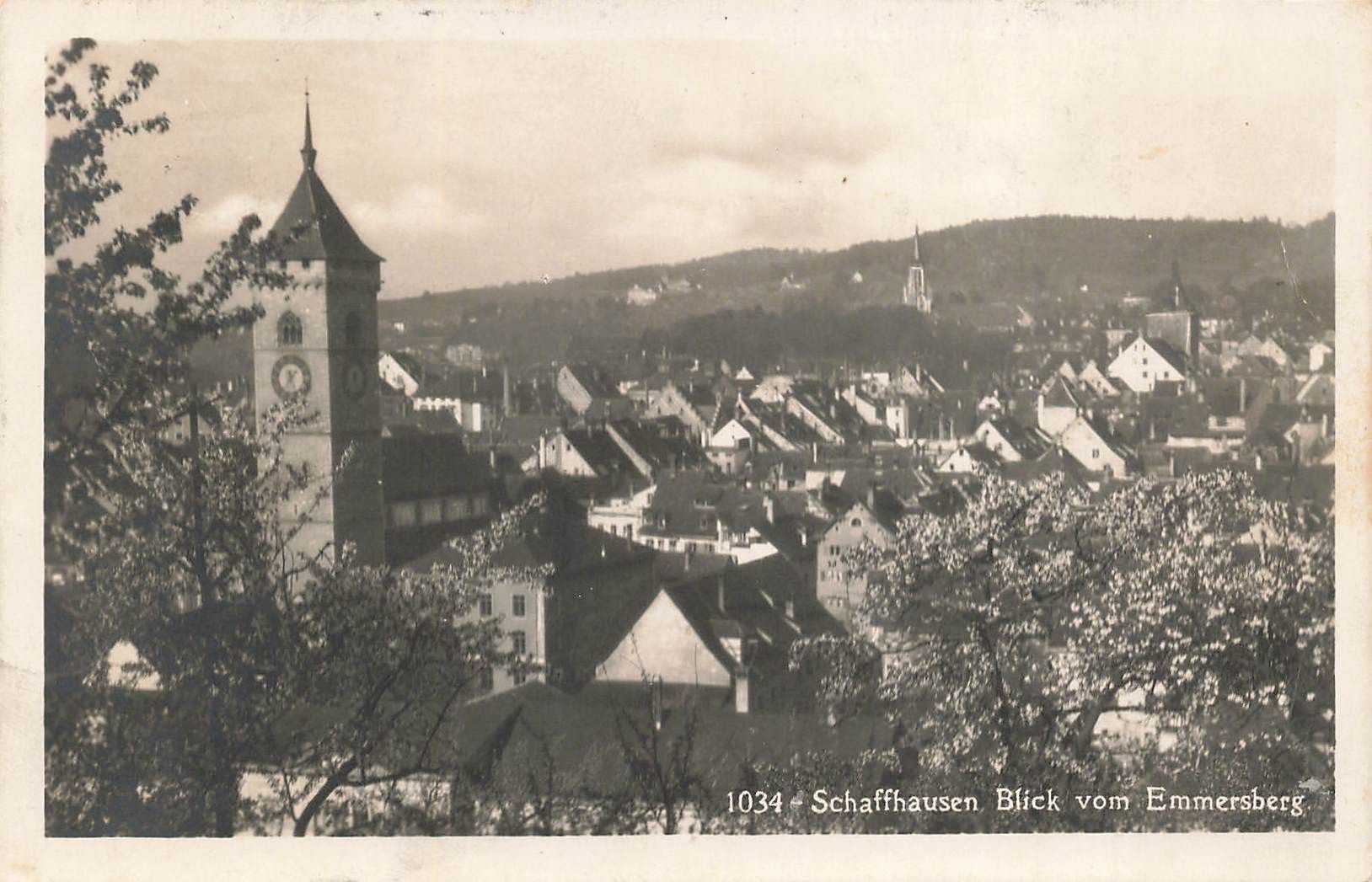 Cartoline postali: Schffhausen blick vom emmersberg – Usato da Biasca venduto da Blenio71