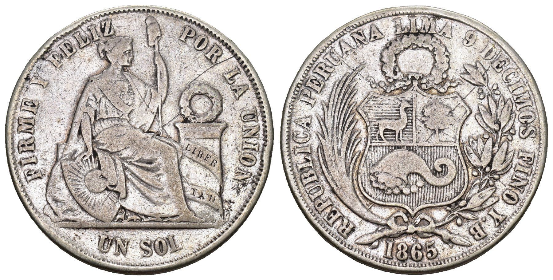 Toutes les monnaies: Peru 1865 – D'occasion à Bern par numismatictops