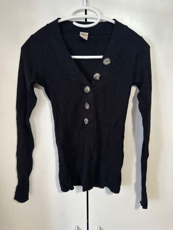 Schwarzes Langarmshirt von Zebra (S)